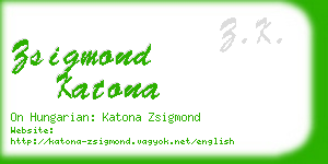 zsigmond katona business card